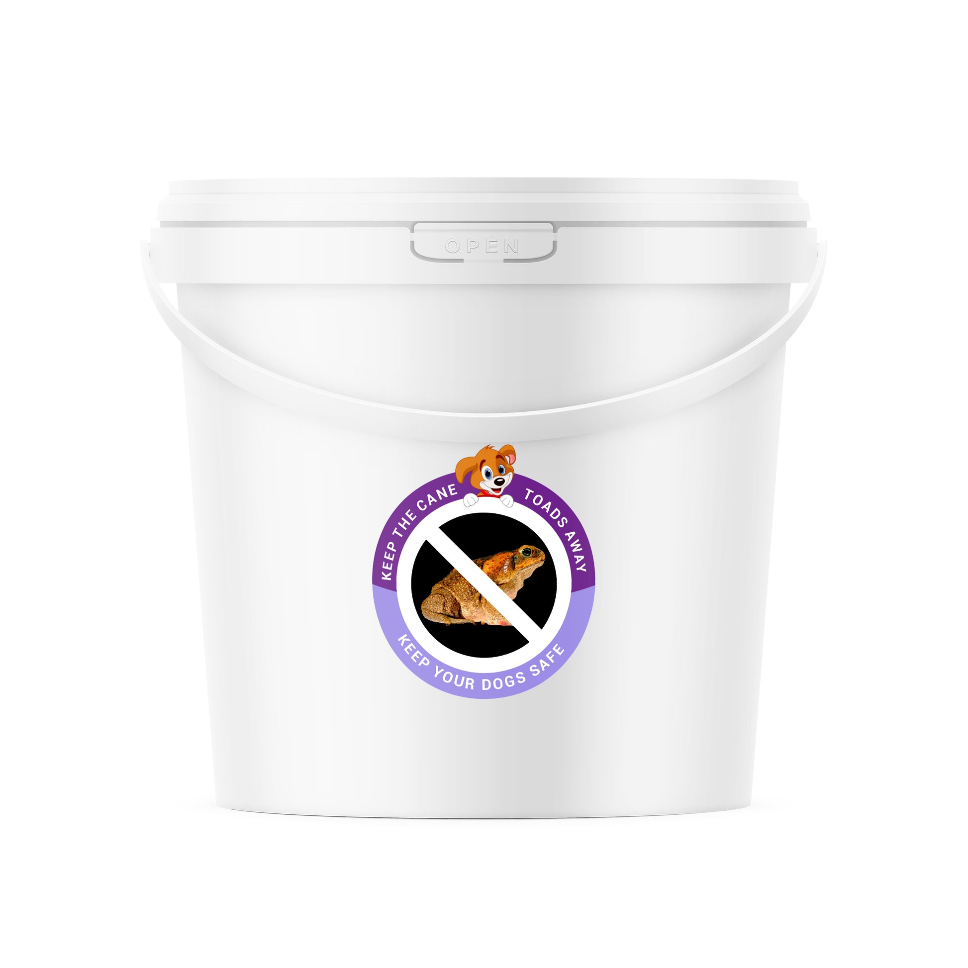 PupDefense 5 gallon cane toad deterrent granules container