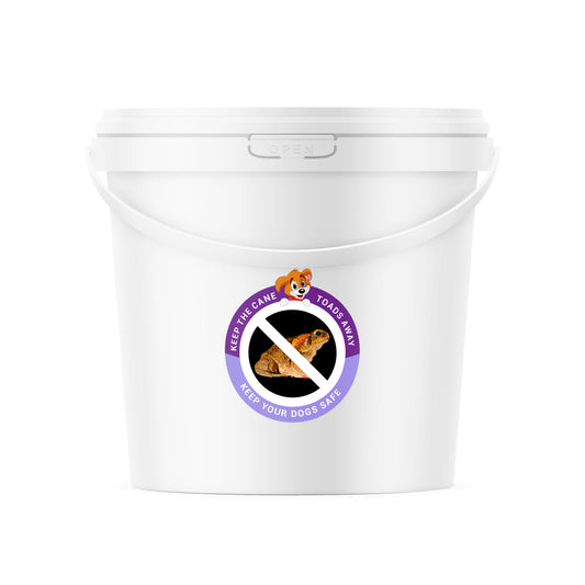 PupDefense 5 gallon cane toad deterrent granules container